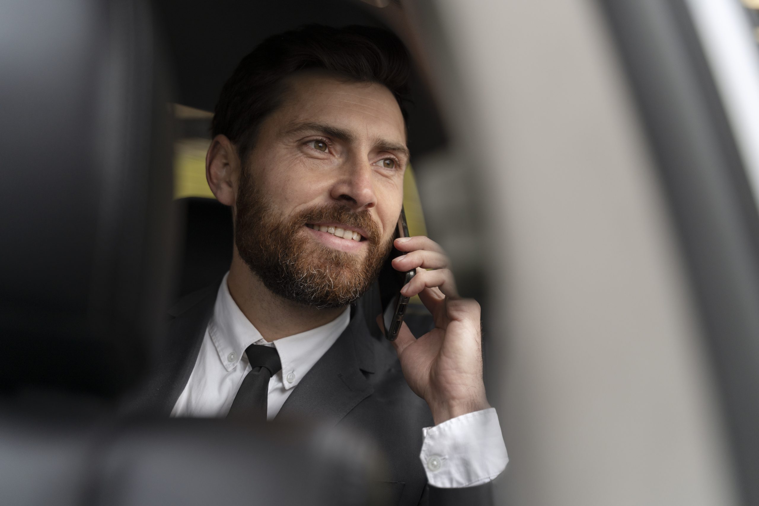 senior businessman hands driving car